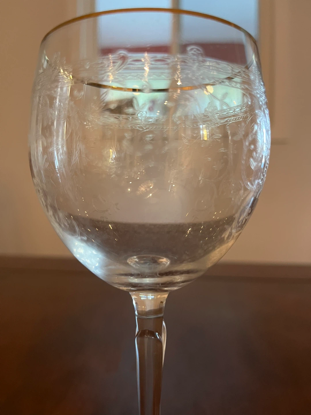 Vintage Set of 2 Vintage Crystal Wine Glasses - photo 3