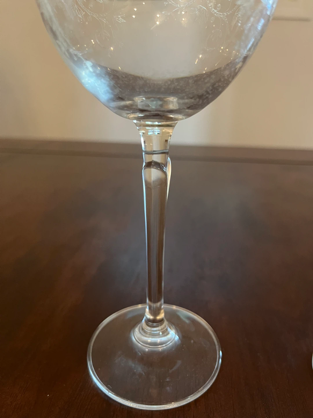 Vintage Set of 2 Vintage Crystal Wine Glasses - photo 4