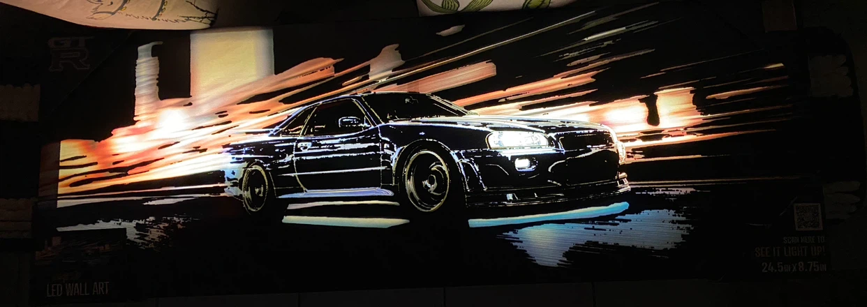 Nissan Skyline GT-R LED Wall Art