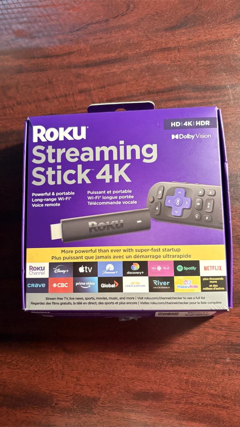 Roku Streaming Stick 4K with voice remote FREE DELIVERY