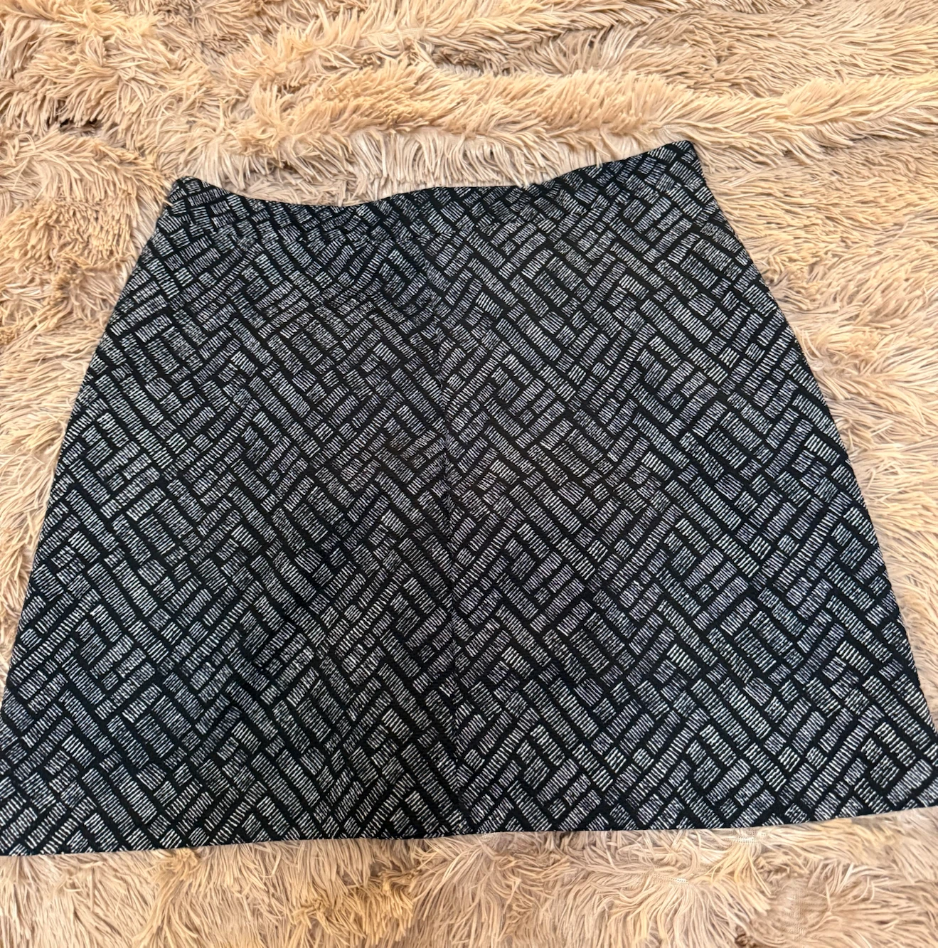 Navy blue & White Patterned Skirt - photo 2
