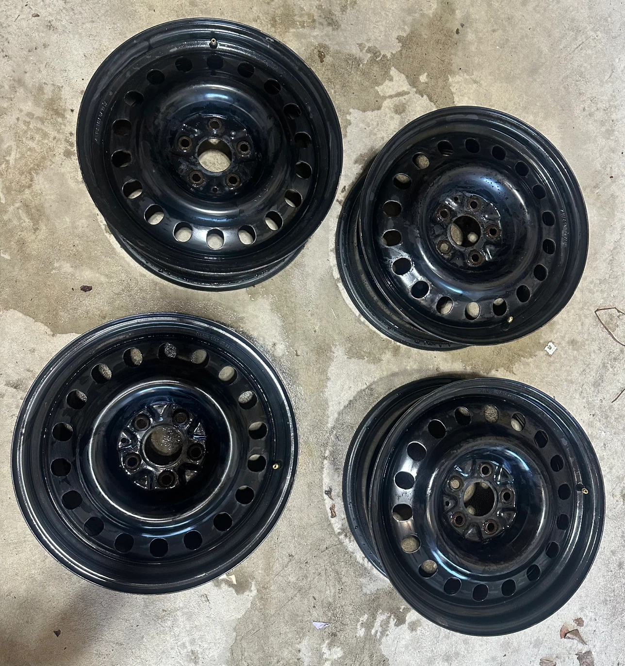 Set of 4 Steel Wheels 17 inch Bolt pattern 5 x 114.3