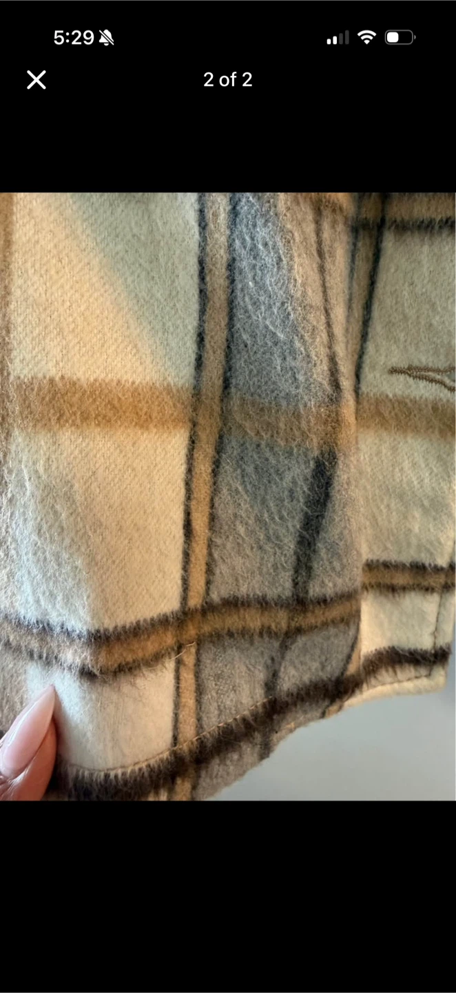 Zara Plaid Shacket women’s size small will fit medium - photo 2