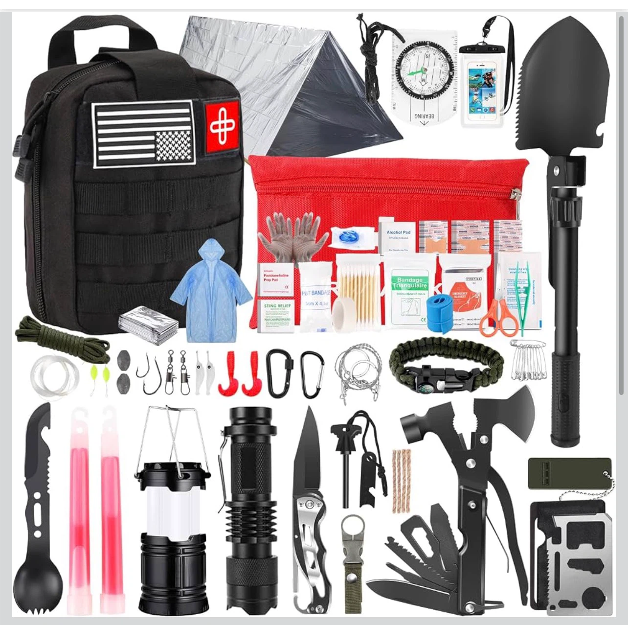 Comprehensive Emergency Survival Kit with Tactical Bag