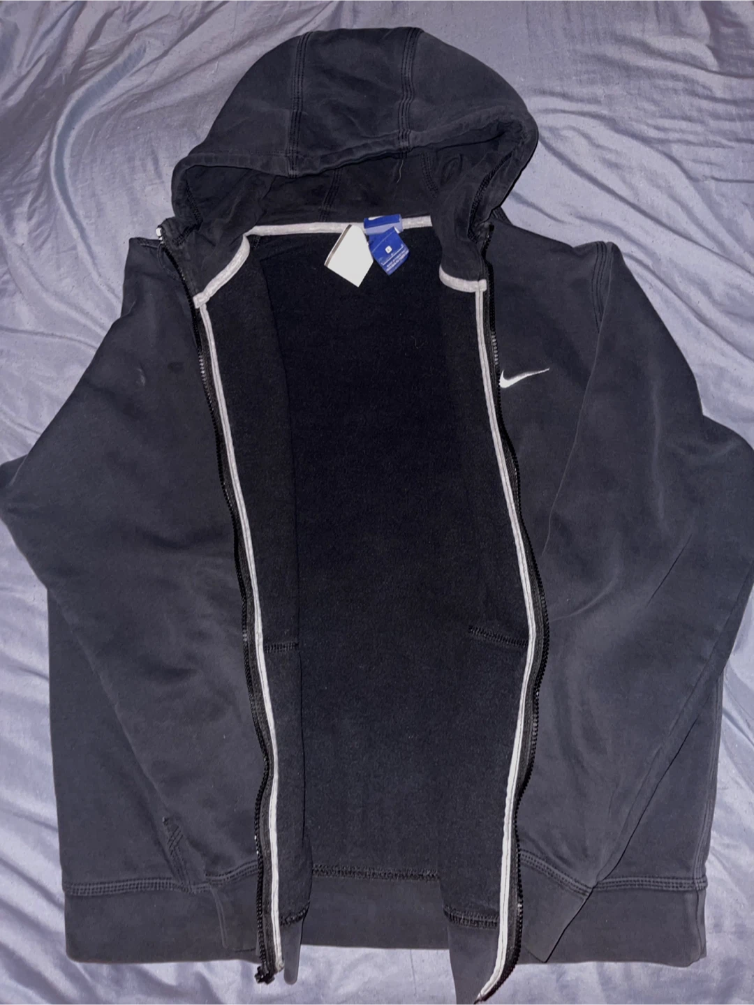 Nike Zip Up Hoodie Size L Black Full Zip Sweatshirt - photo 3