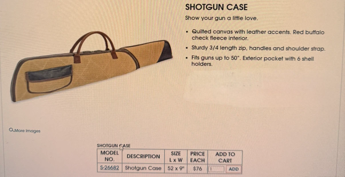 Shot gun carrying case