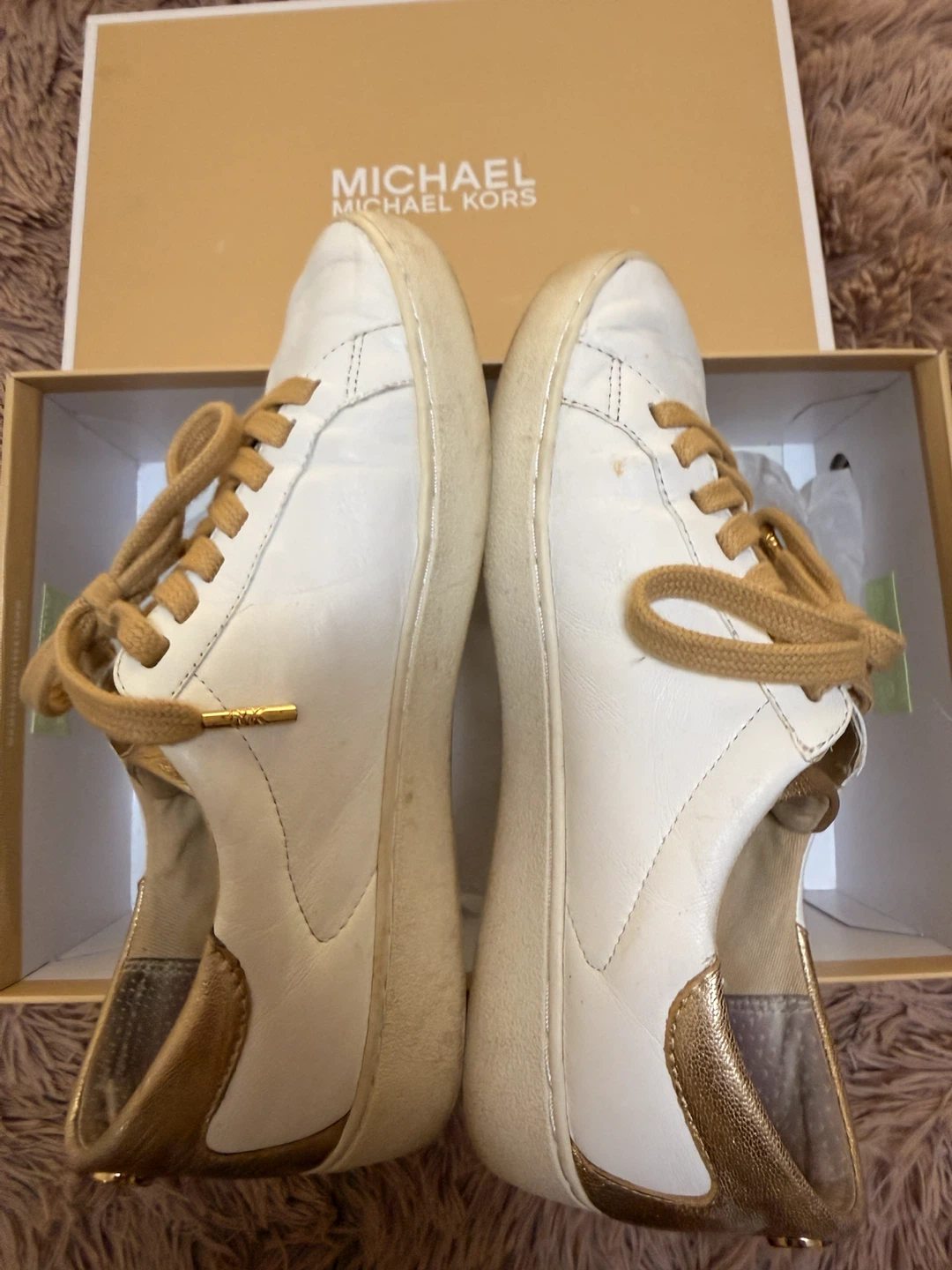 Michael Kors Women's Floral Sneakers White Gold - photo 3