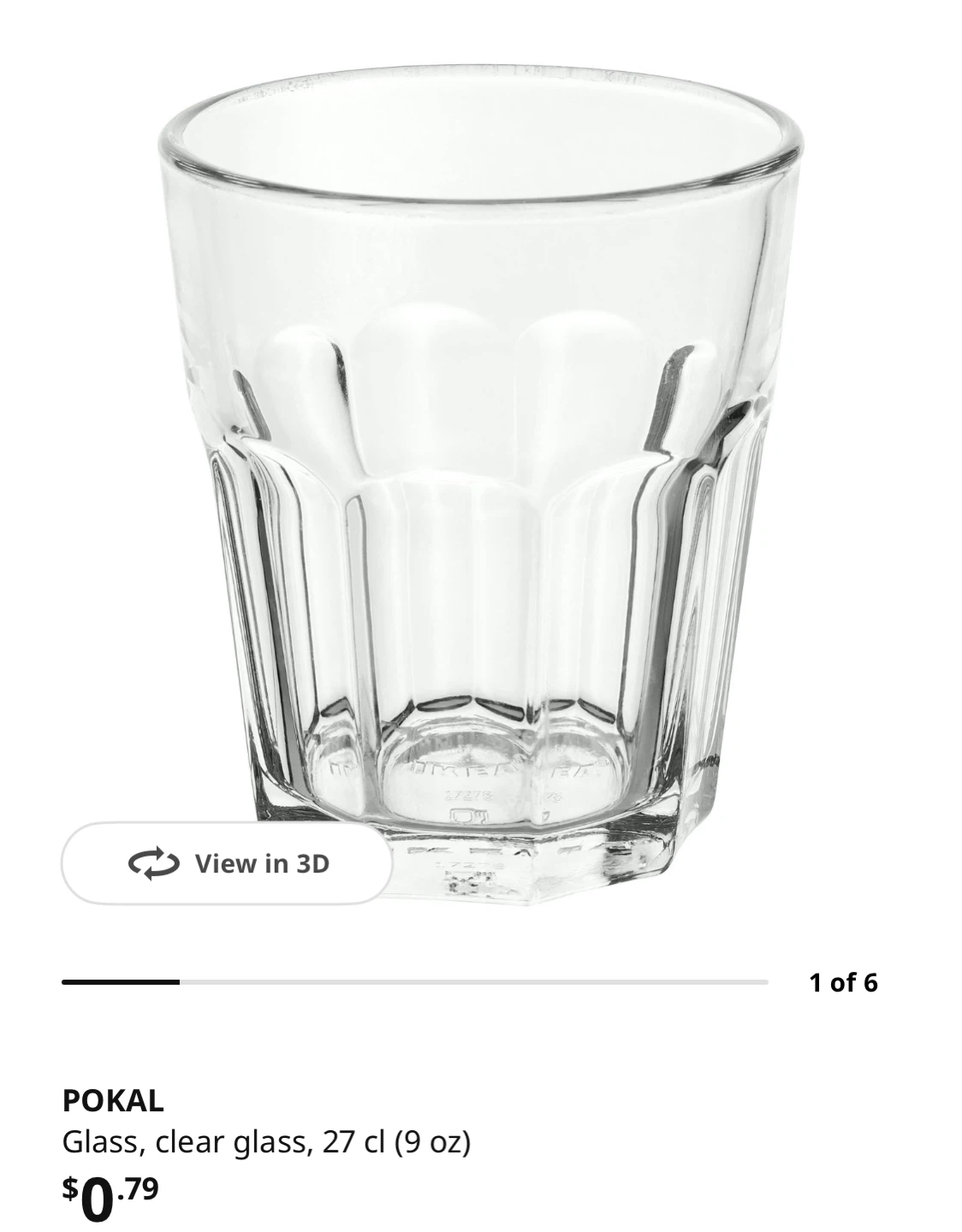 IKEA POKAL Small Glasses – Set of 6 - photo 3