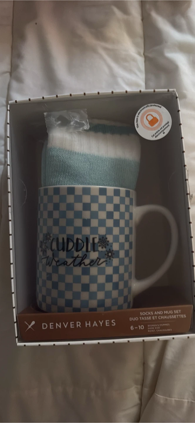Denver Hayes Cuddle Weather Socks and Mug Set