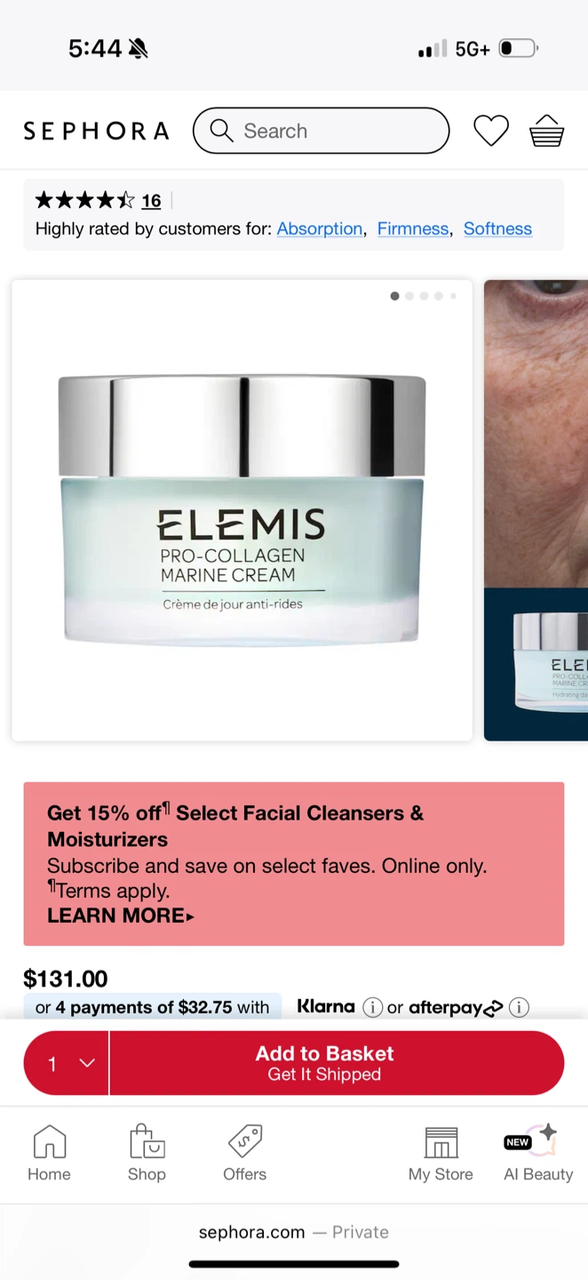 New unopened Elemis Pro-Collagen Marine Cream 30ml