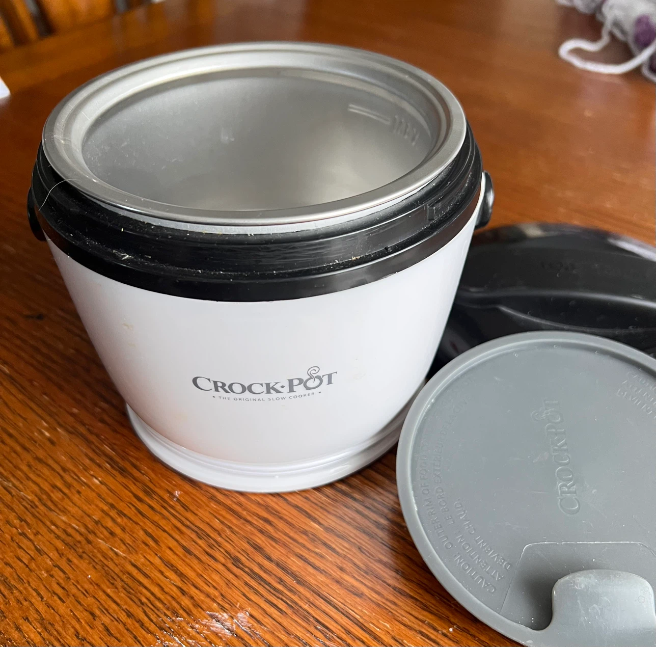 Crock-Pot small stainless inner pot with lids
