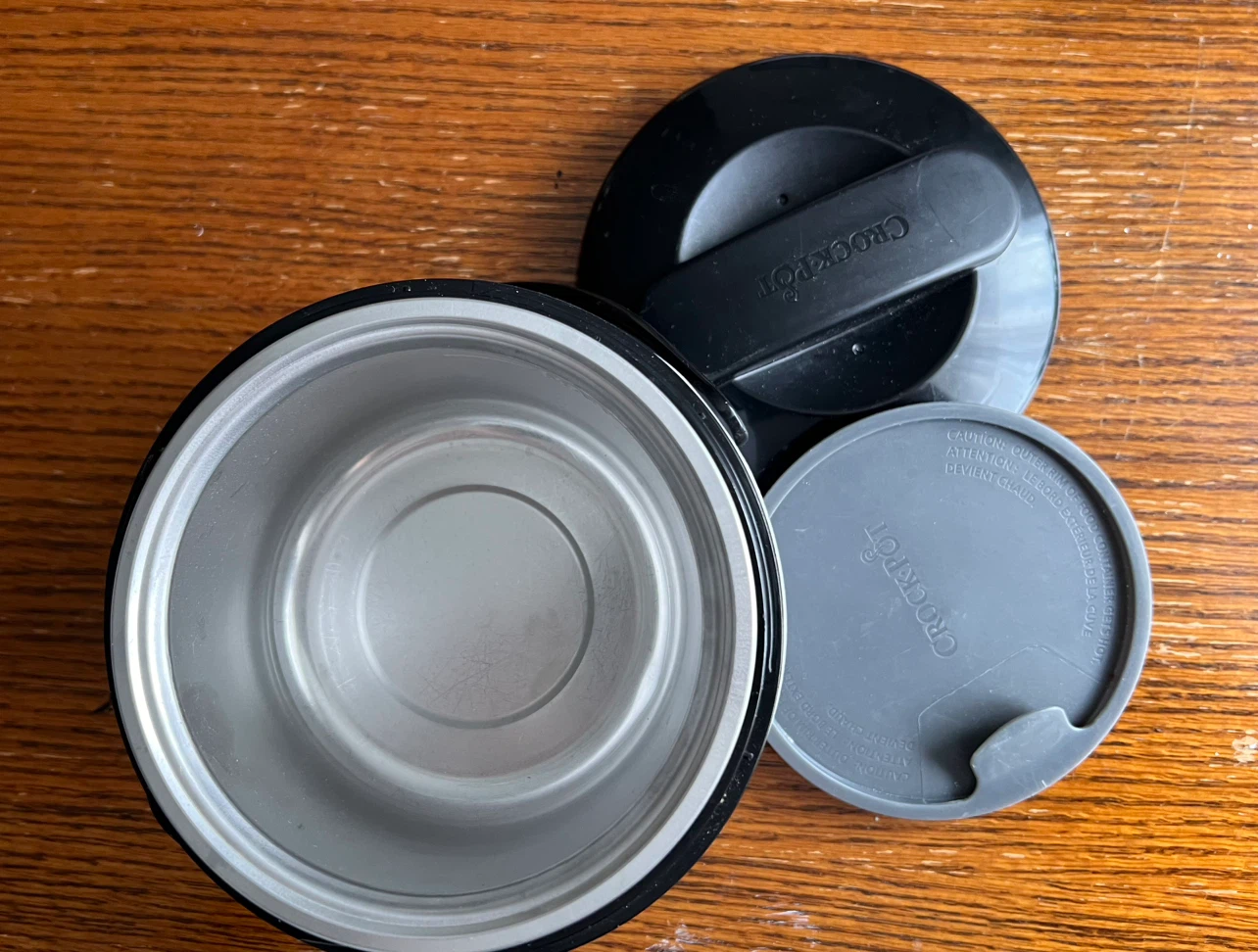 Crock-Pot small stainless inner pot with lids - photo 2