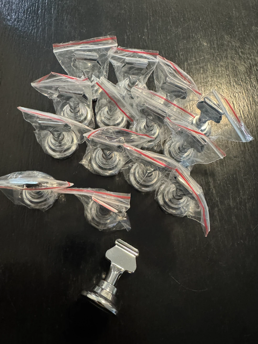 Metal Place Card Holders - 15 pcs silver