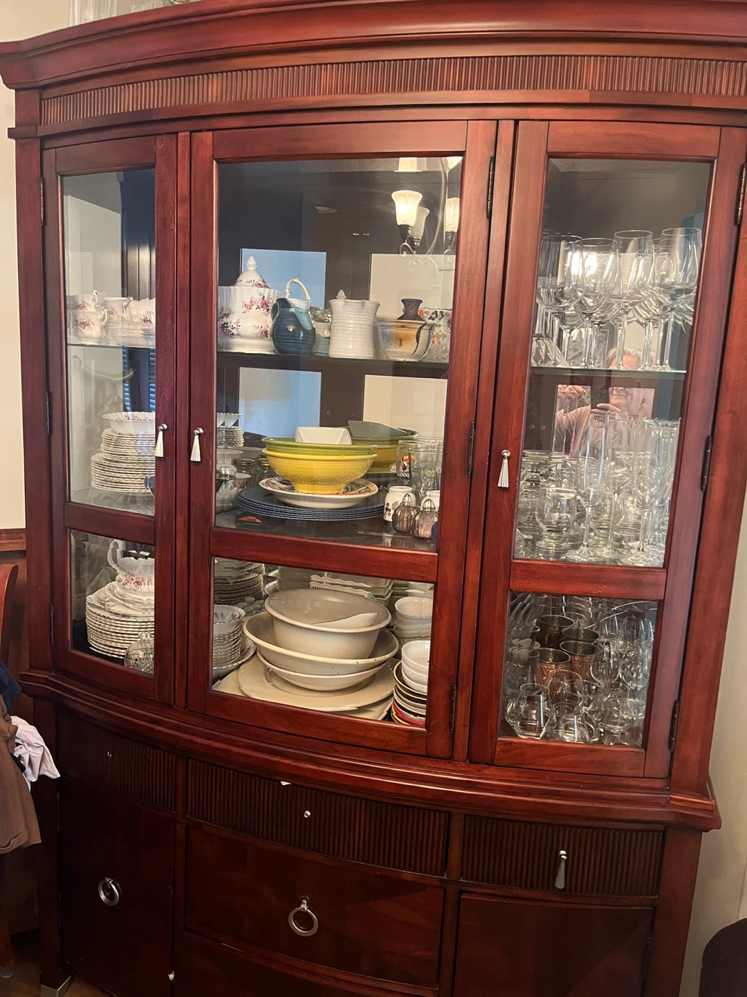 Upscale dining room table, chairs and cabinet - photo 5