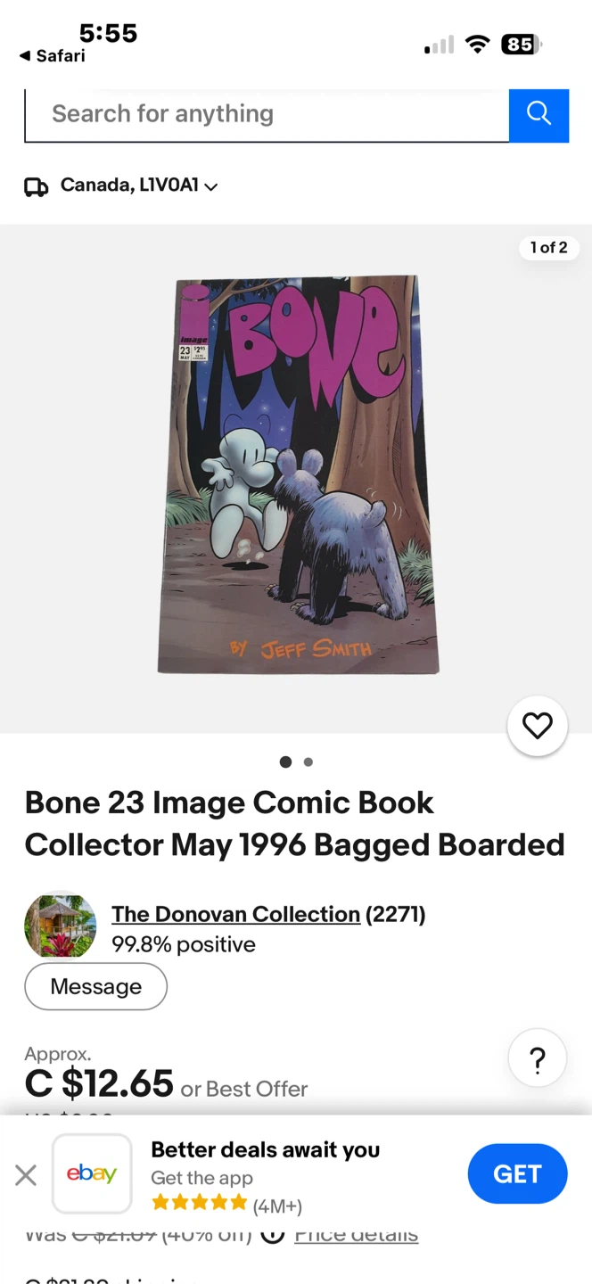 Bone #23 Image Comic Book May 1996 - photo 2
