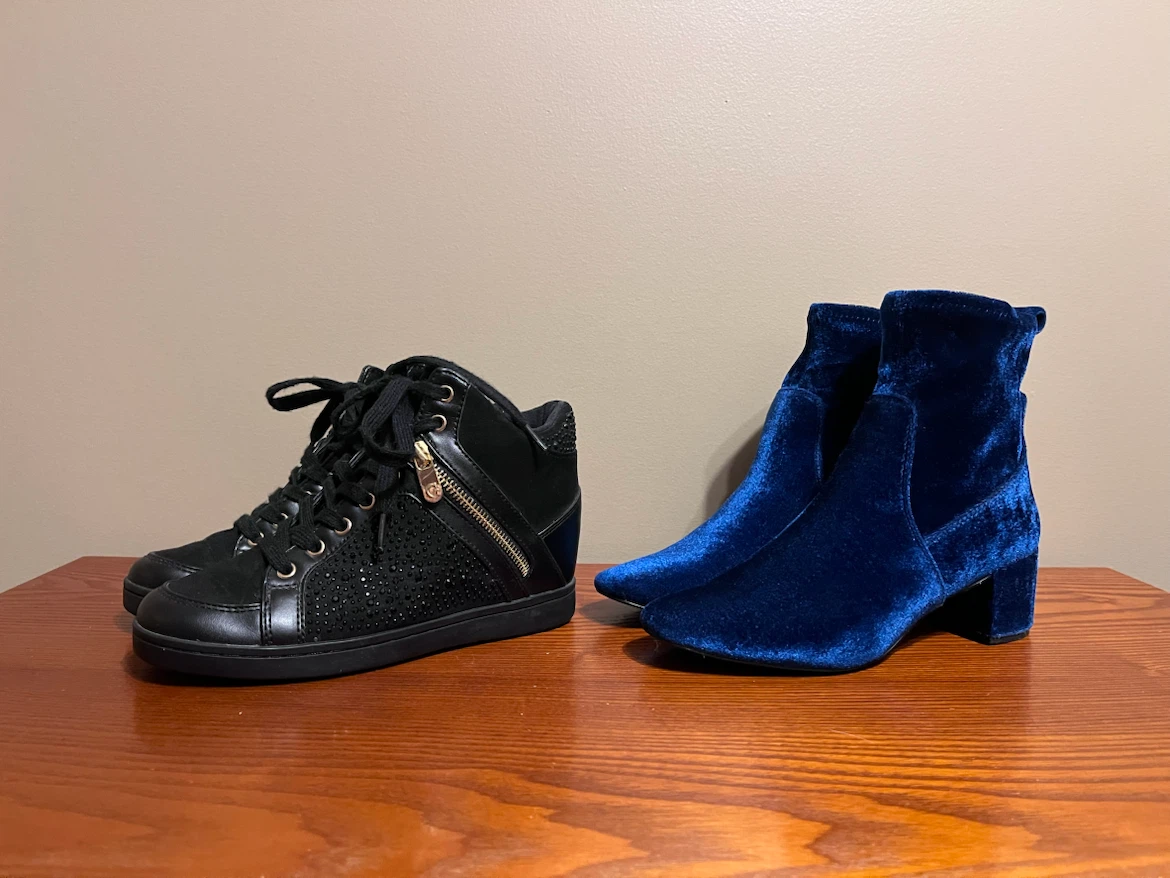 LADIES ALDO BOOTS/GUESS SNEAKERS (Size 6)