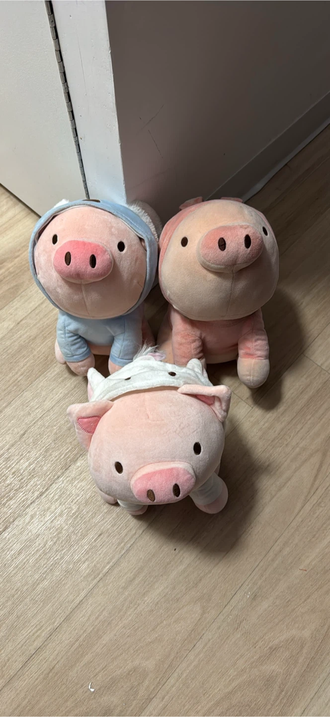 Set of 3 Miniso Pig Plushies
