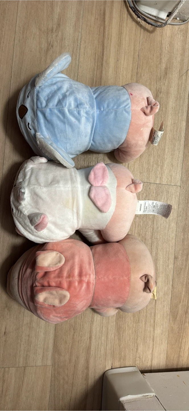 Set of 3 Miniso Pig Plushies - photo 2