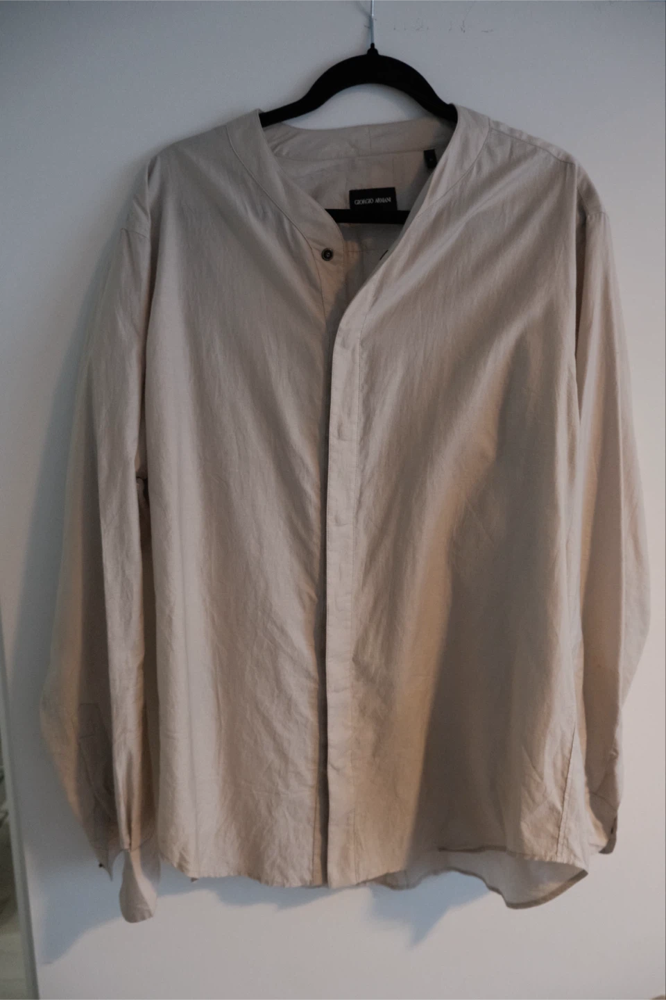 Giorgio Armani ASV cotton and silk V-neck shirt Medium