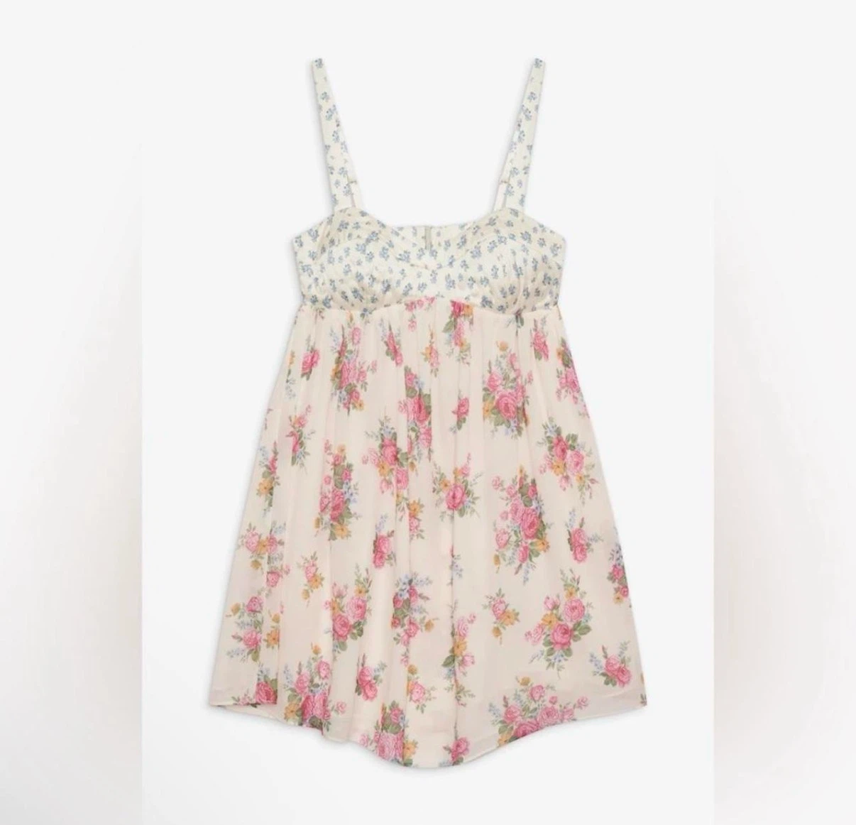 FOR LOVE AND LEMONS floral mini dress babydoll