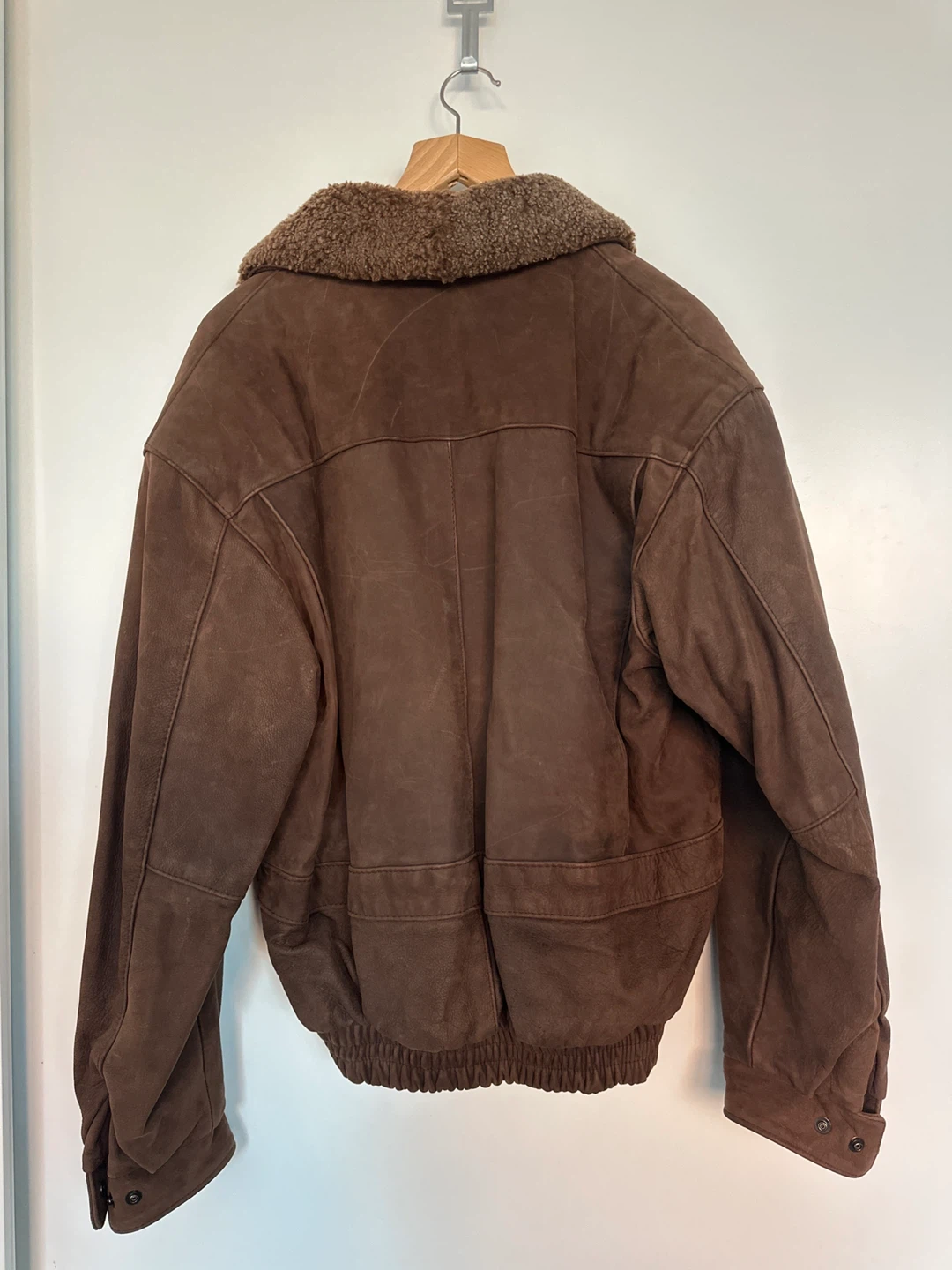 Oscar Leopold Brown vintage Suede Leather Jacket - photo 2