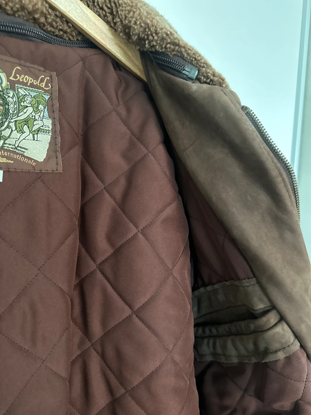 Oscar Leopold Brown vintage Suede Leather Jacket - photo 4