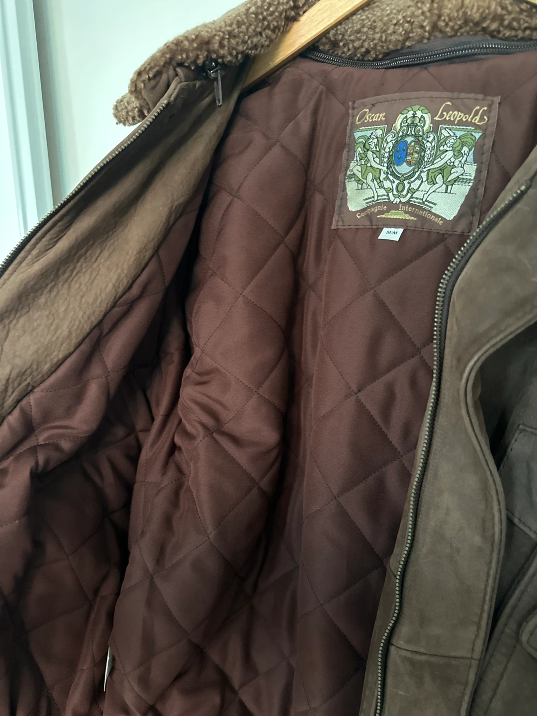 Oscar Leopold Brown vintage Suede Leather Jacket - photo 5