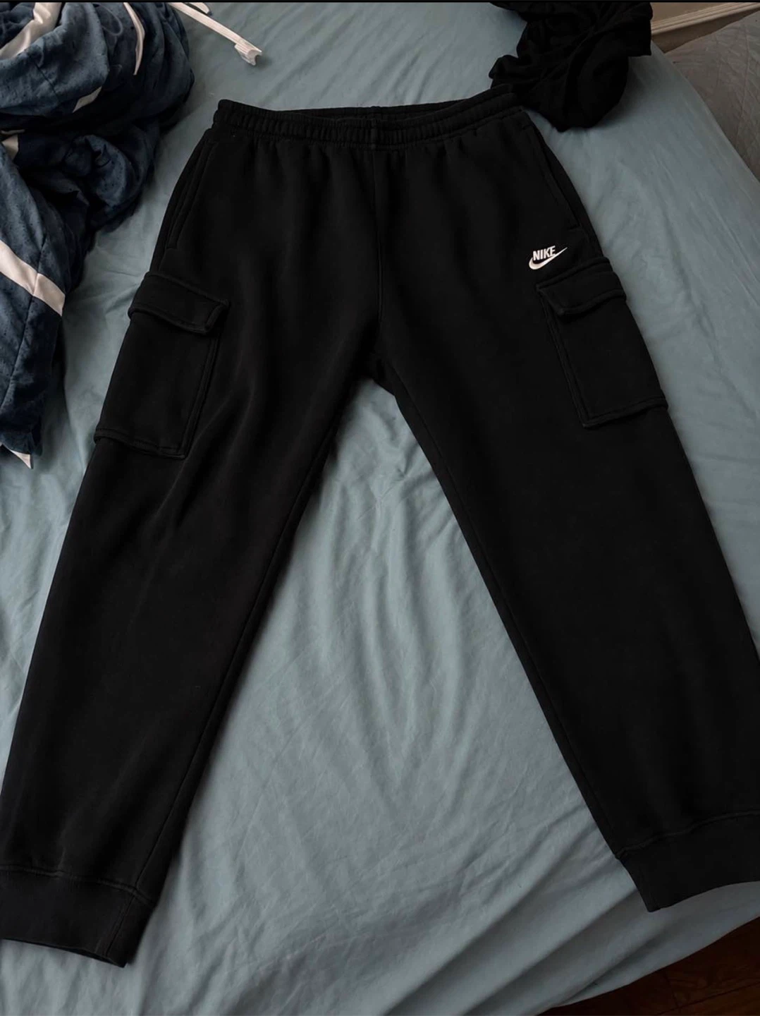 Nike Tracksuit Full Zip Hoodie Jacket and Cargo Pants Black - photo 4