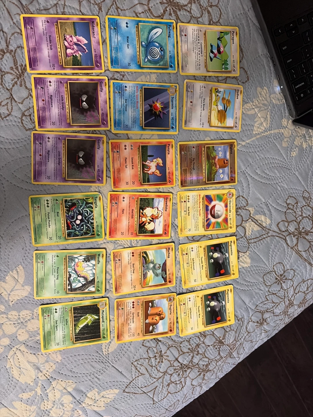 Set of 17 Vintage Pokemon Trading Cards