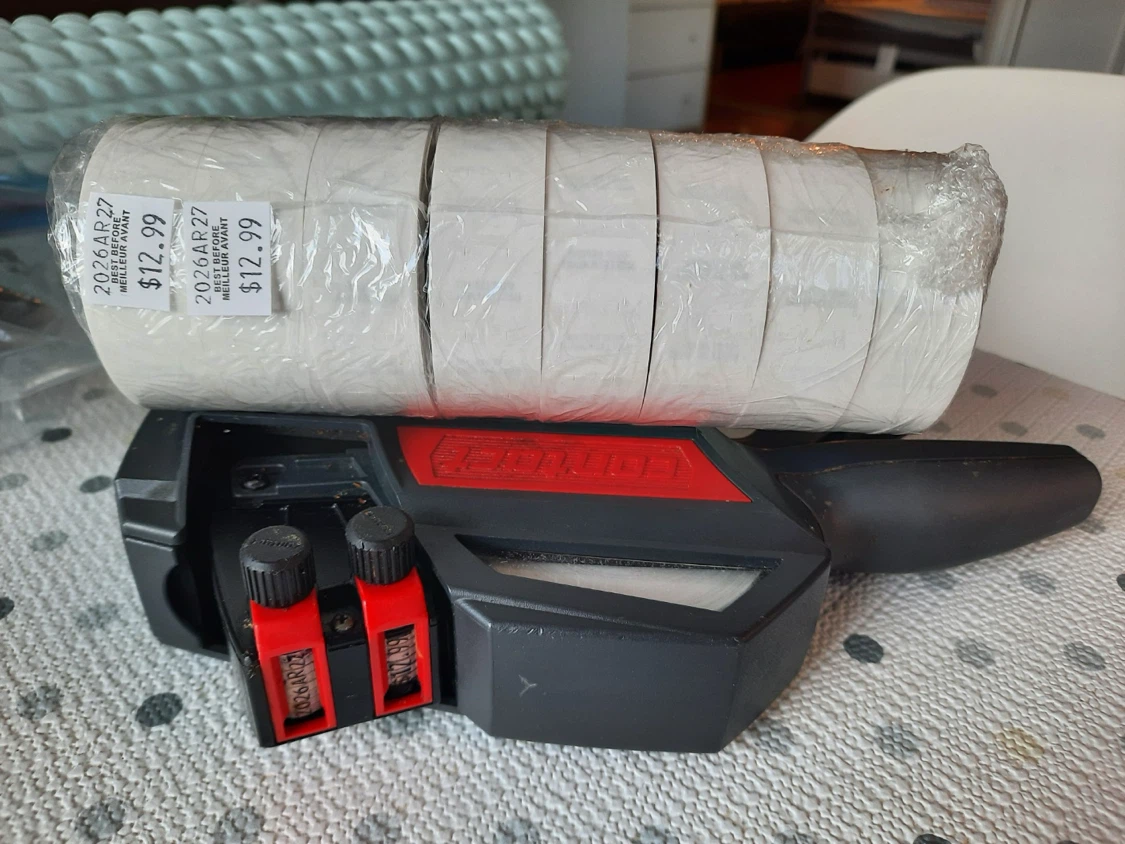 Pricing Gun + 8 New Sticker Rolls