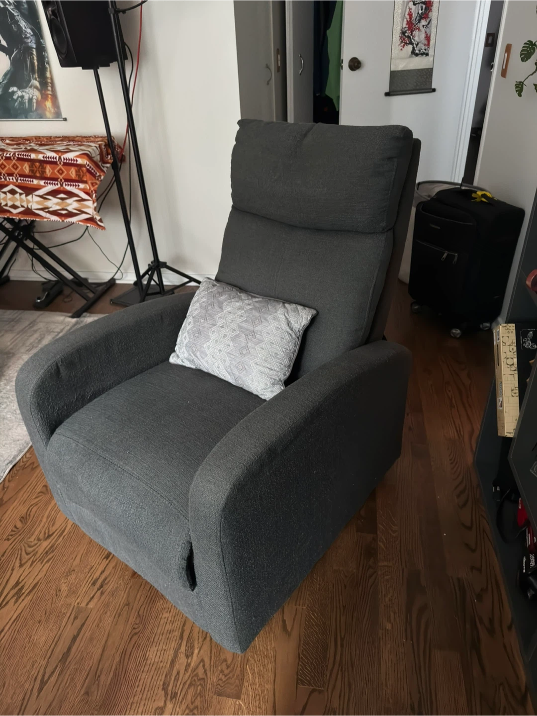 Push-back Recliner Chair (Gray) - photo 4