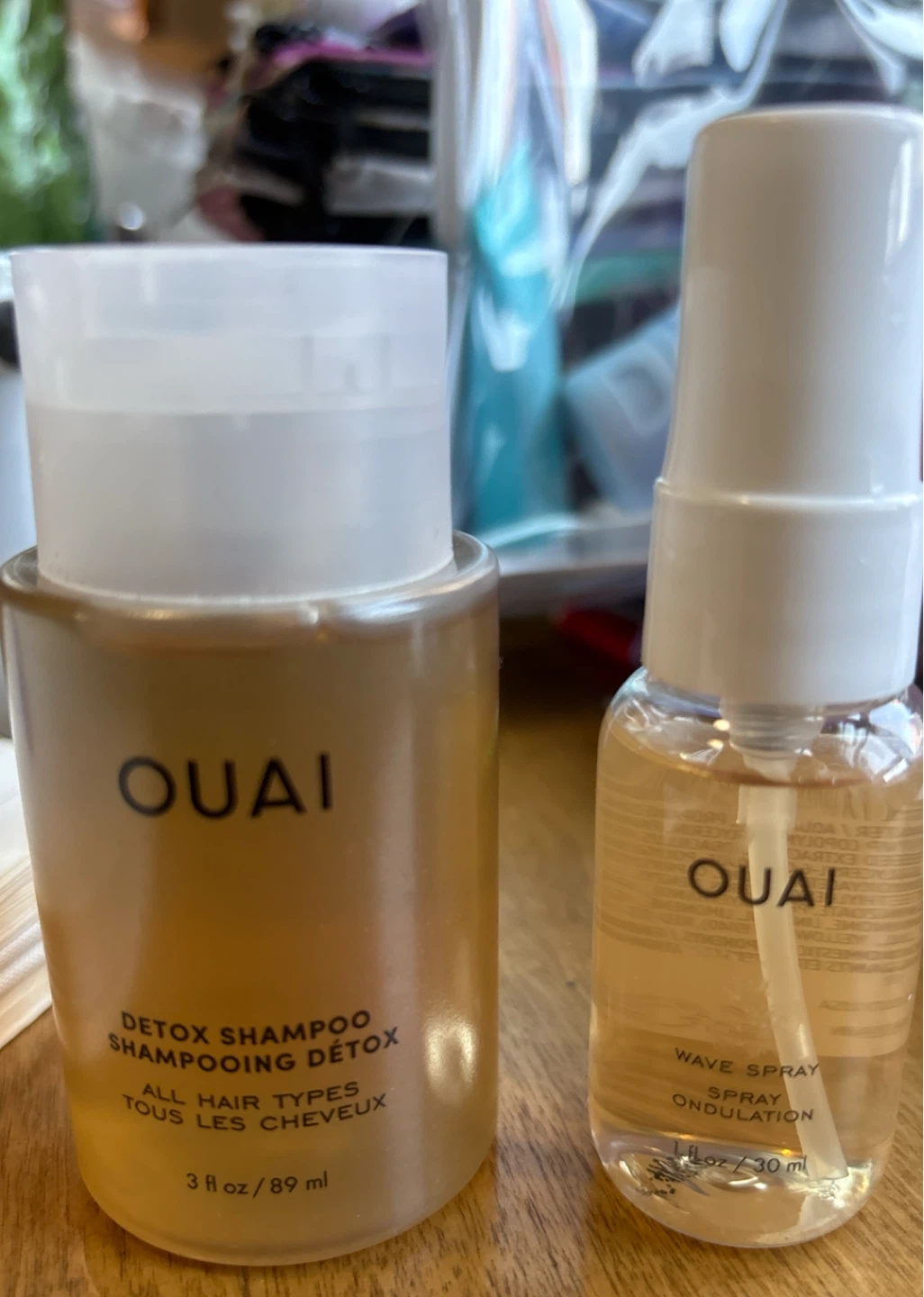 NEW-CLEARANCE-OUAI Detox Shampoo and Wave Spray Set