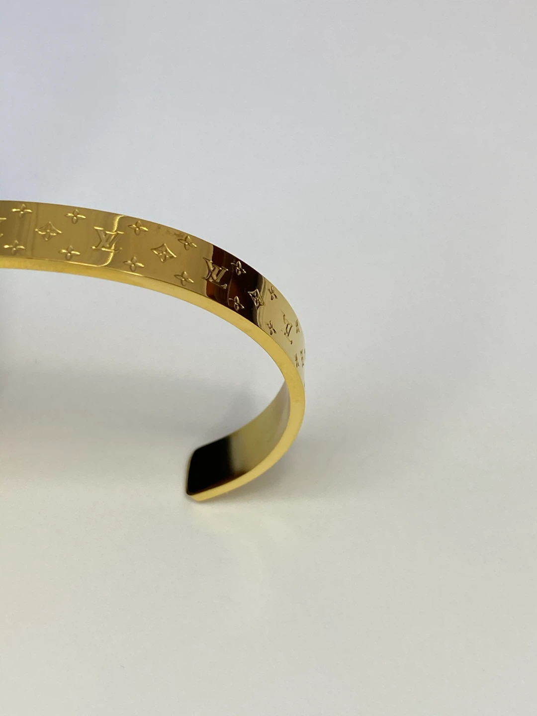 Gold-Tone Monogram Cuff Bracelet - photo 3