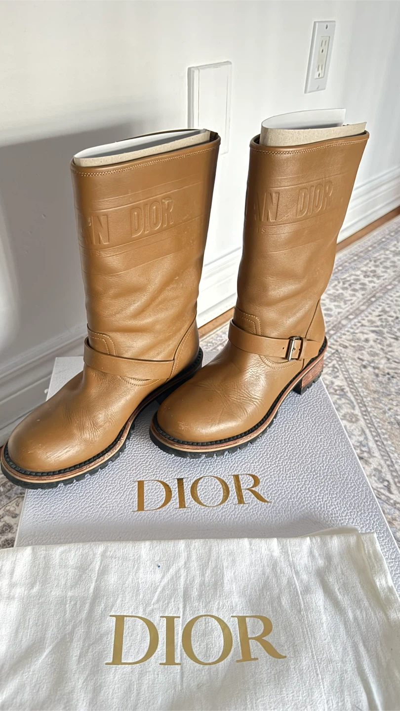 Dior Quest Calfskin Boots Size 38