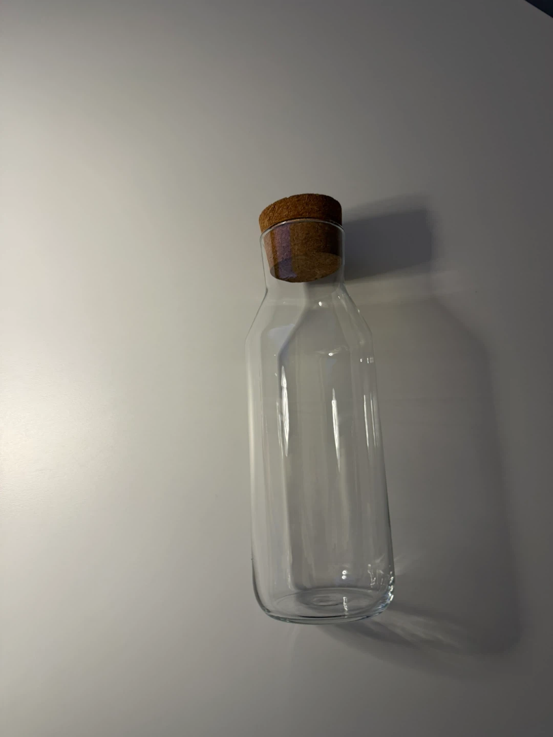 Clear Glass Carafe with Cork Stopper - photo 2