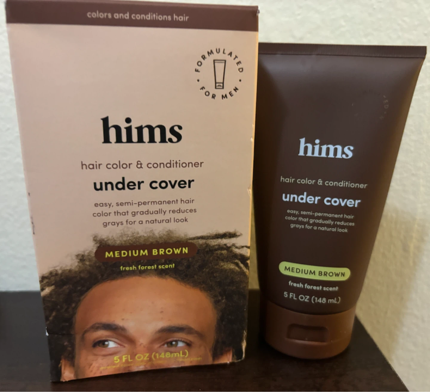 NEW-CLEARANCE-Hims Hair Color & Conditioner Medium Brown