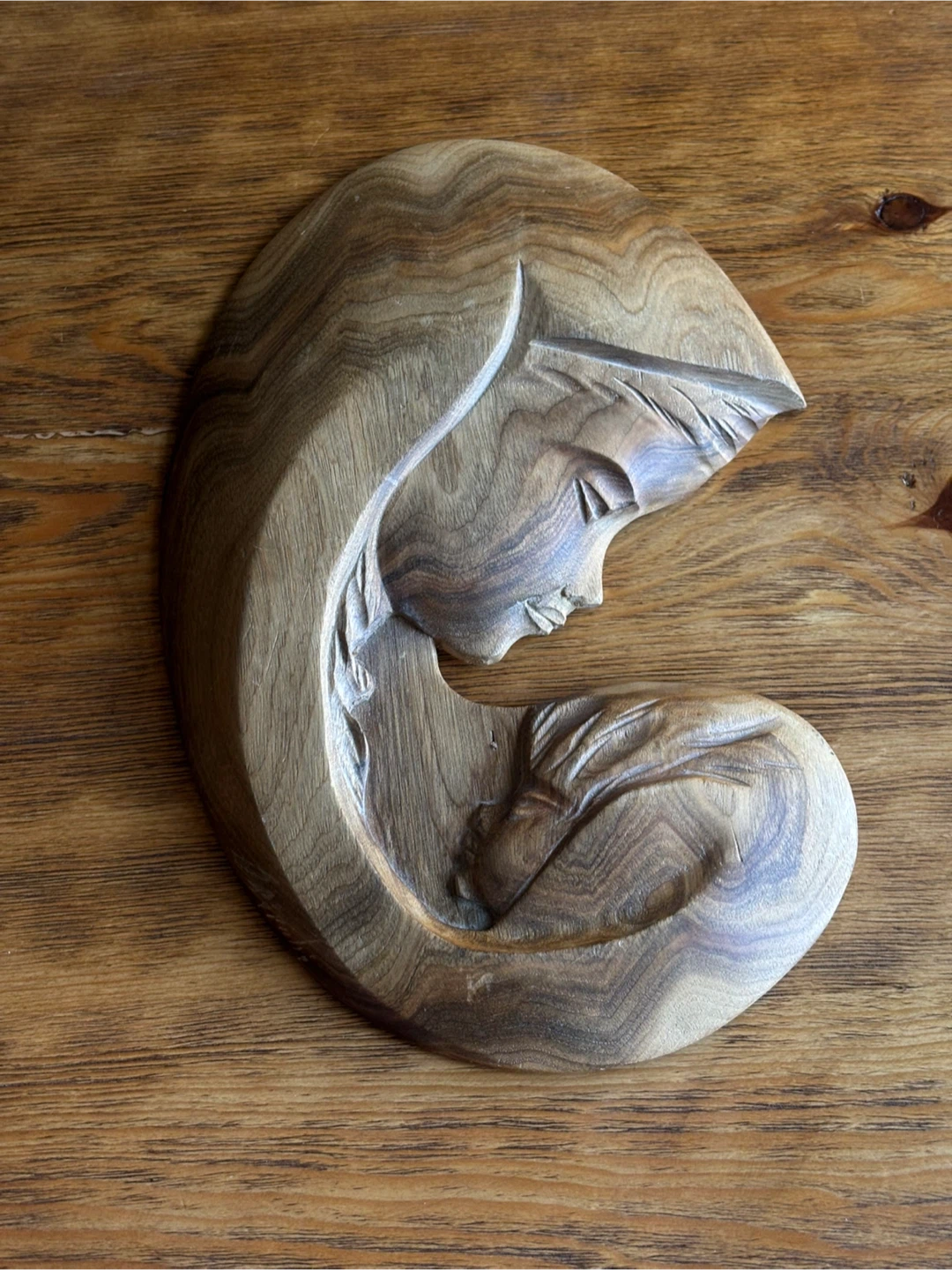 Mcm Atelier Marcel Guay Hand Carved Wooden Plaque