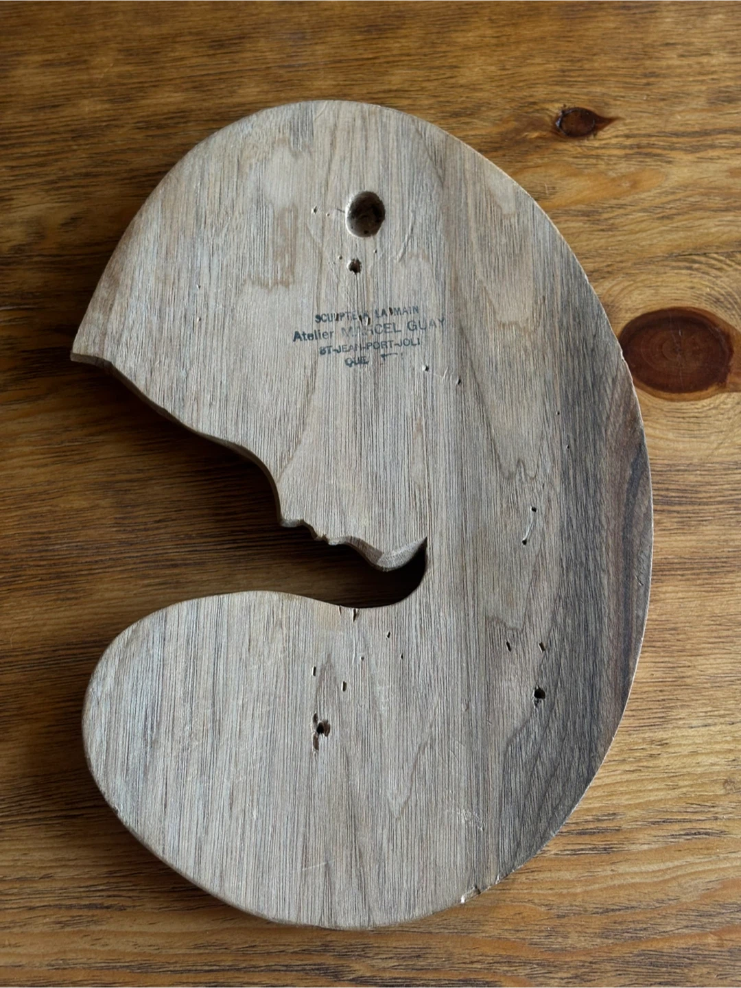 Mcm Atelier Marcel Guay Hand Carved Wooden Plaque - photo 2