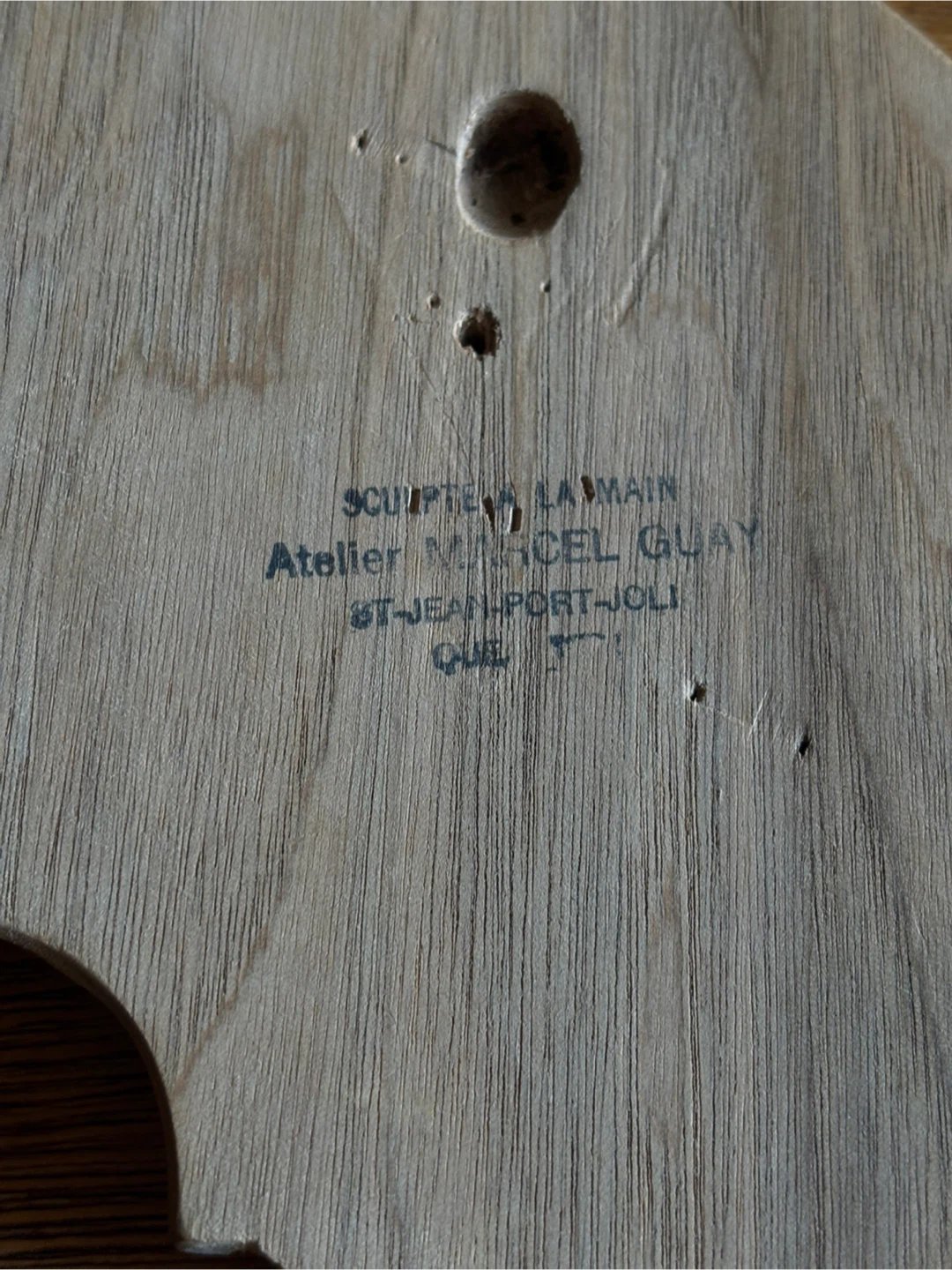Mcm Atelier Marcel Guay Hand Carved Wooden Plaque - photo 3