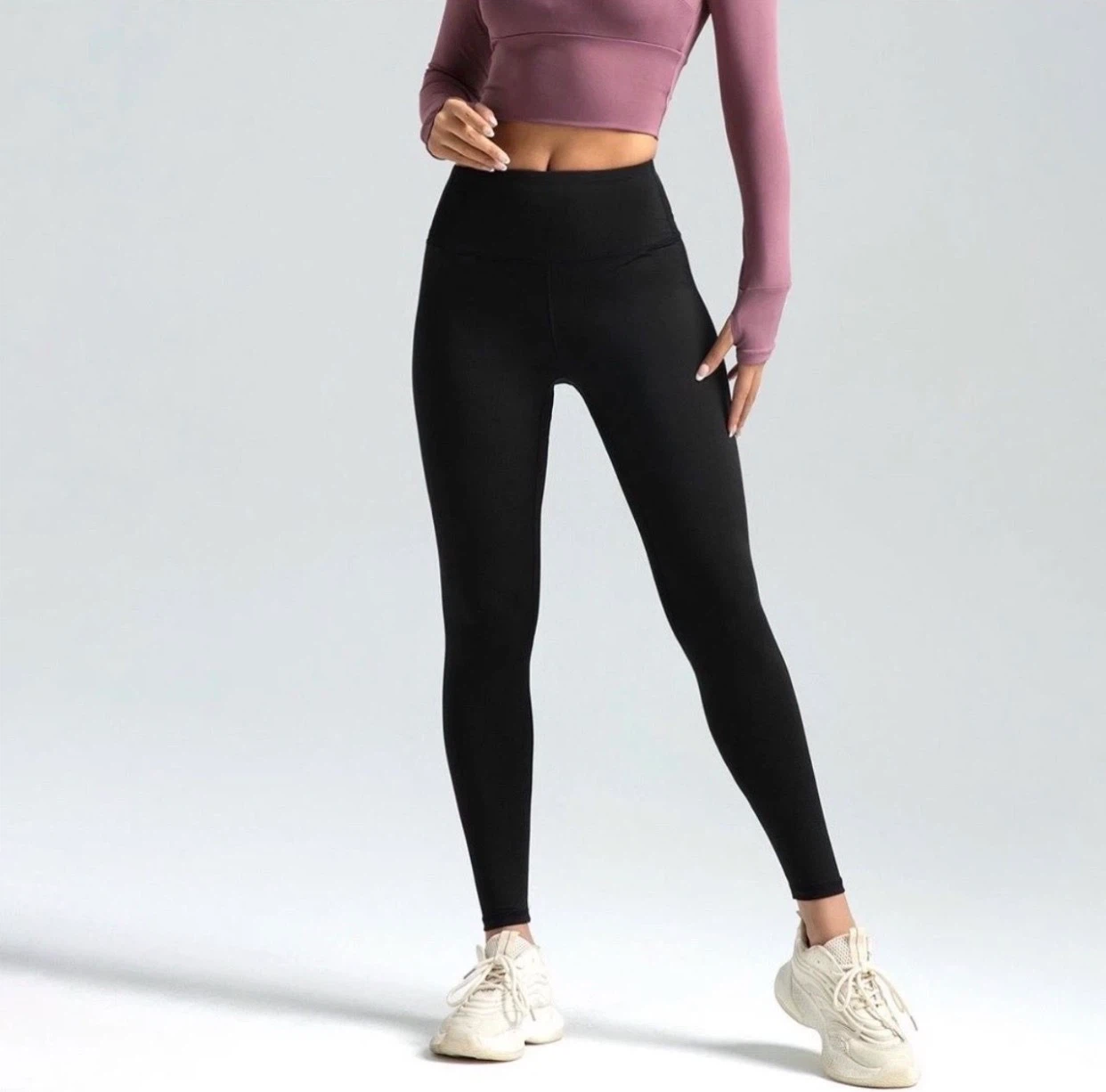 Black High-Waist Leggings - photo 4