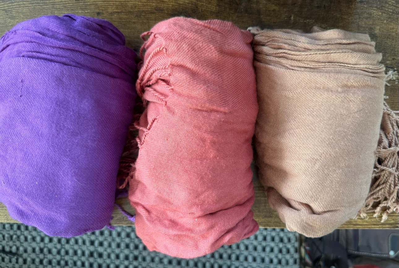 Set of three pashmina style scarves