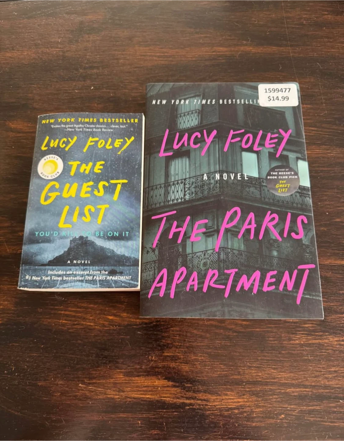 Lucy Foley Novels: The Guest List and The Paris Apartment - Lot