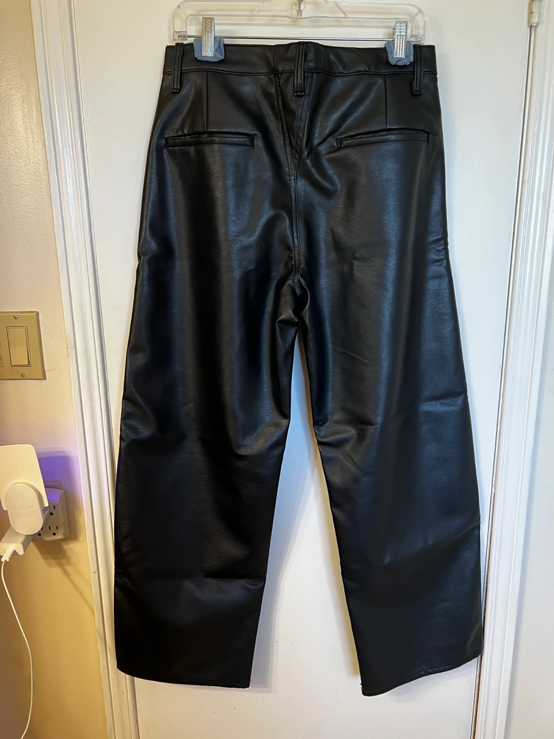 Black Faux Leather Pants - photo 2