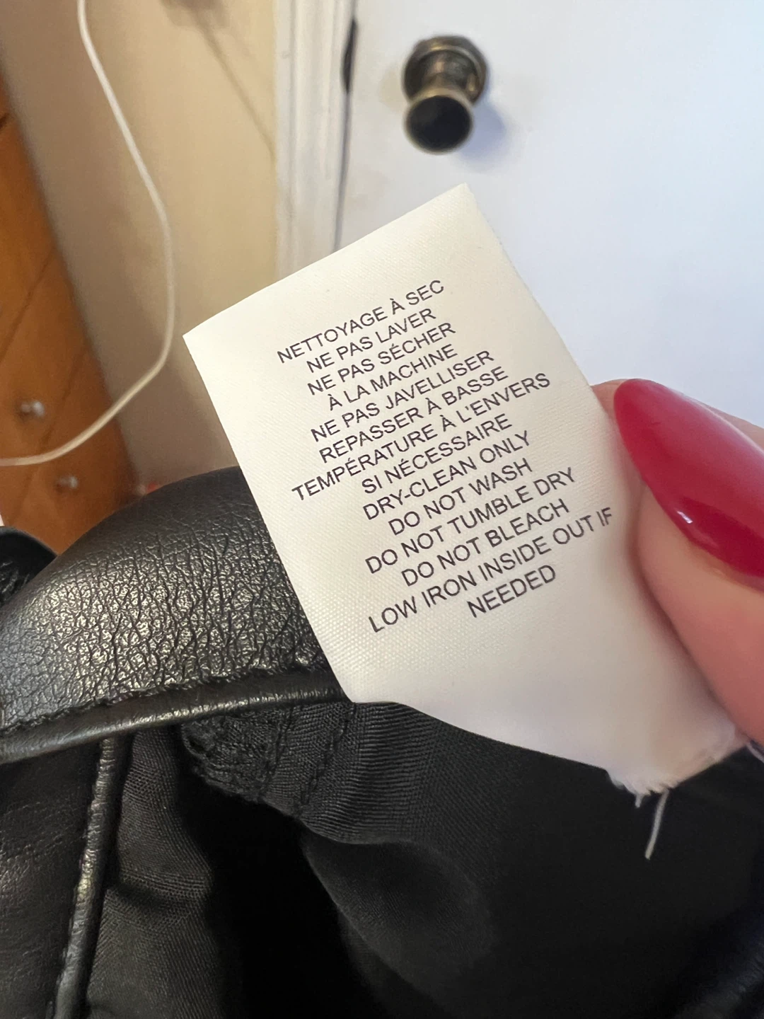 Black Faux Leather Pants - photo 4