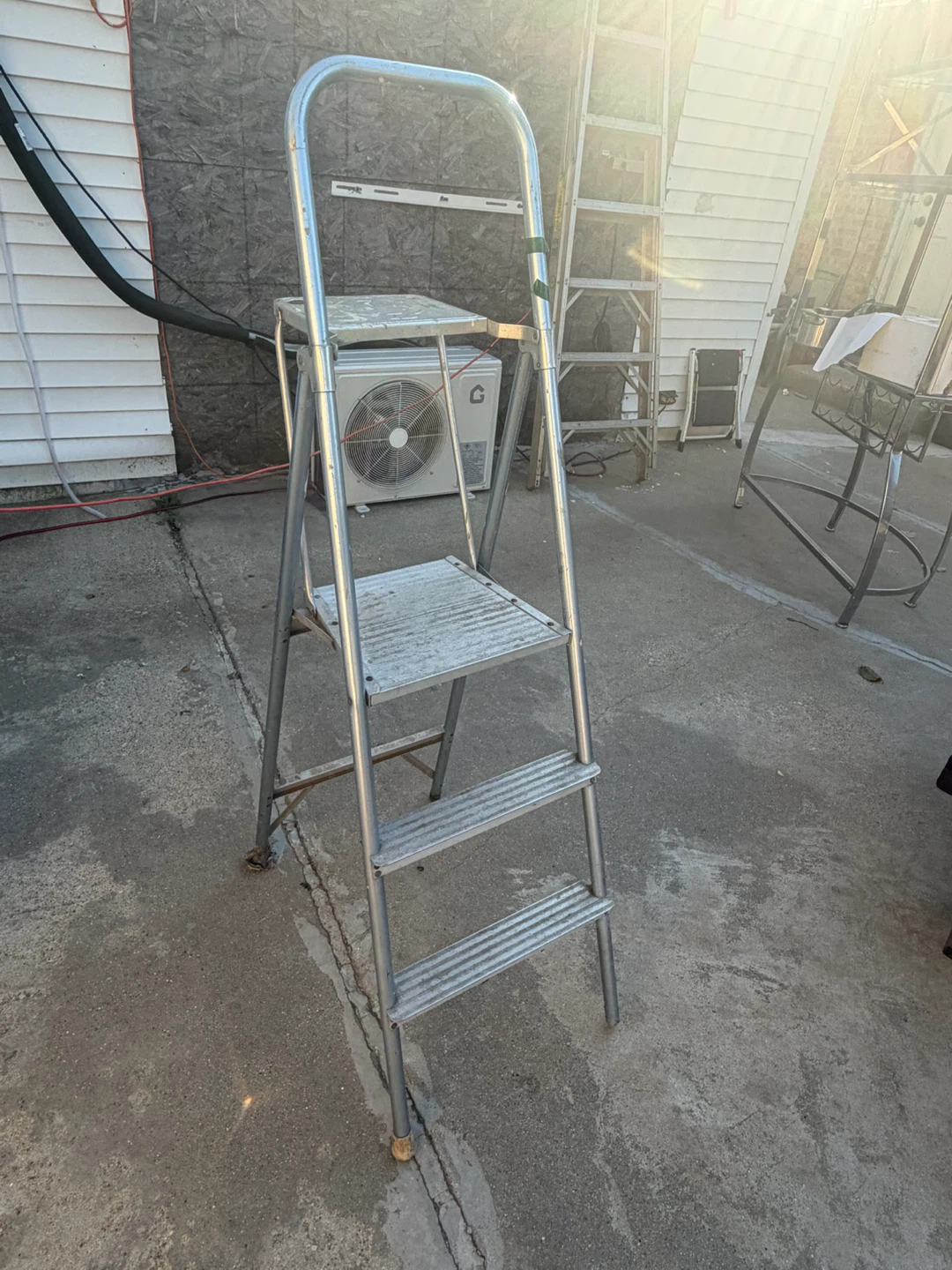 3-Step Aluminum Stepladder - photo 2