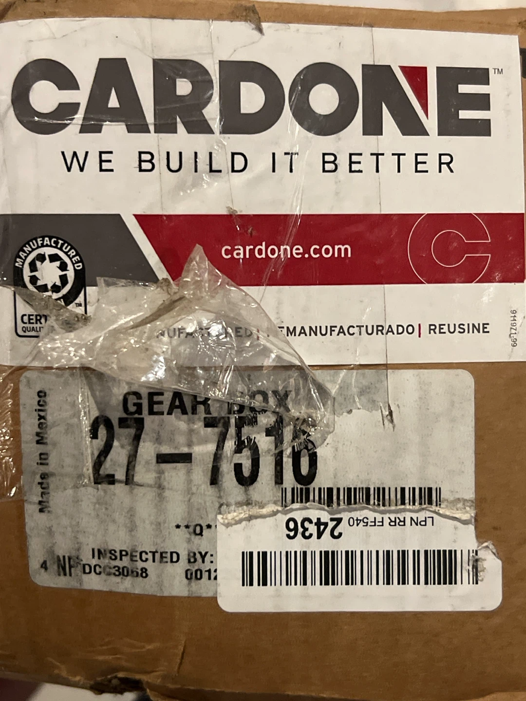 Cardone Remanufactured Gear Box 27-7516