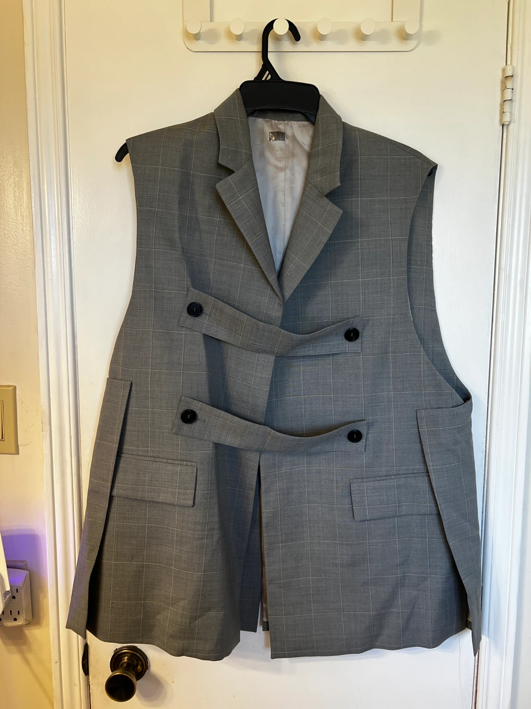 A Better Mistake Grey Plaid Vest Dress - photo 2