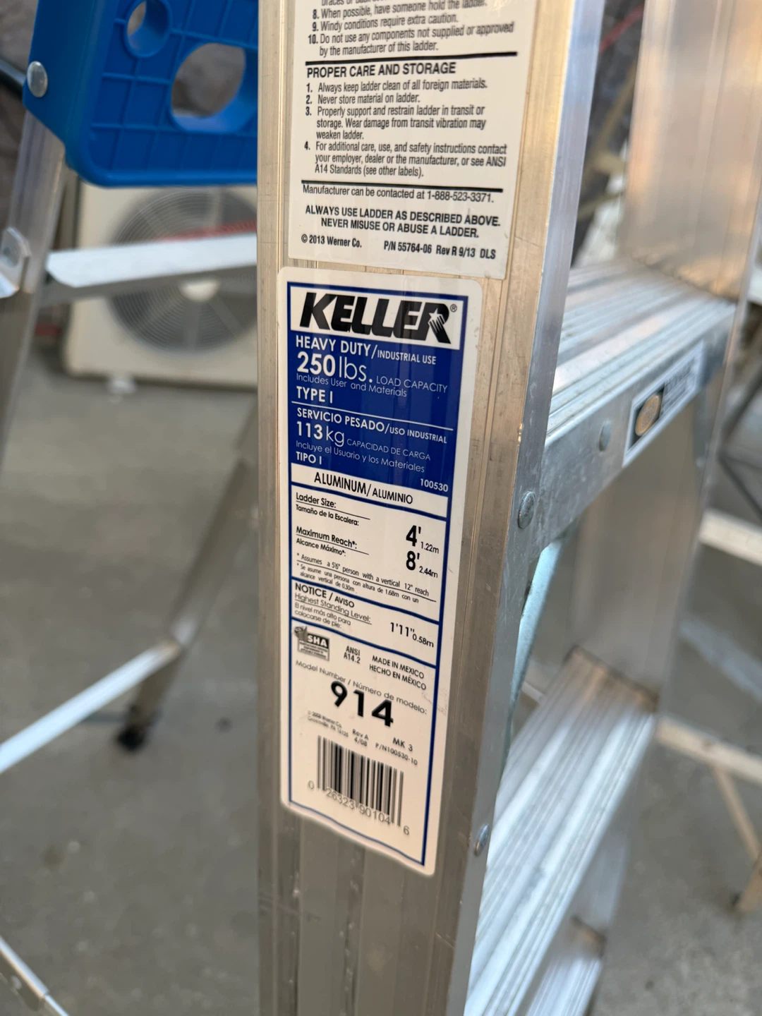 Keller 4 ft. Aluminum Stepladder - photo 3
