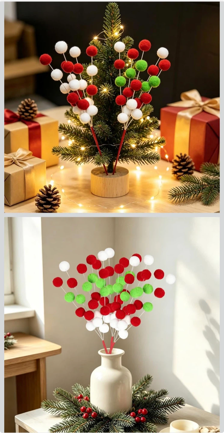 Christmas Pom Pom Holiday Home Decor - photo 3