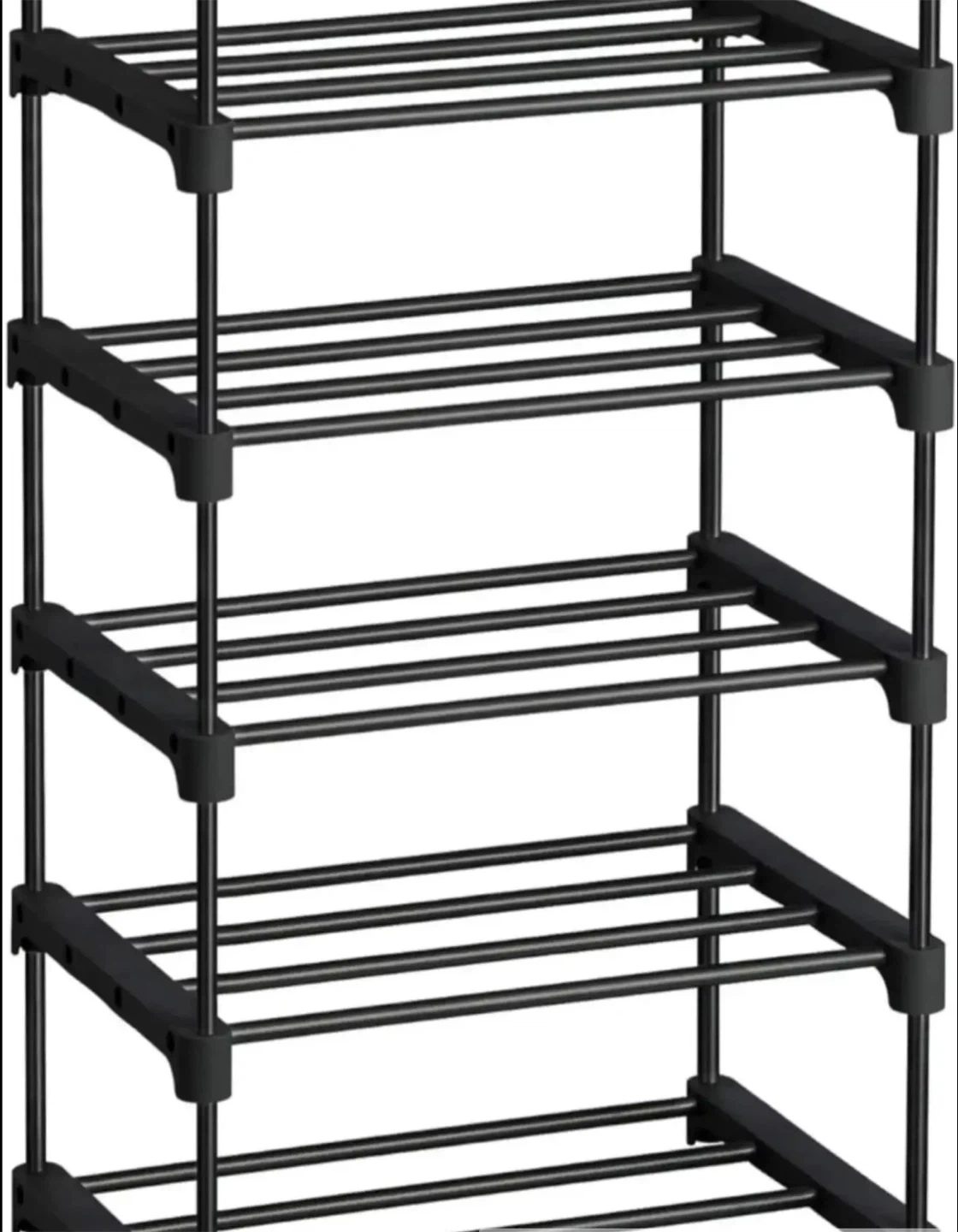 4-Tier Black Shoe Rack - photo 2